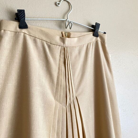 NWT Dead Stock VTG Sutter Place S/V14 Pale Yellow Skirt Fan Pleat Design Texture - Picture 3 of 10